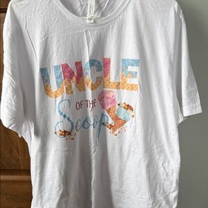 Bella Canvas White 'Uncle of the Scoop' Tee